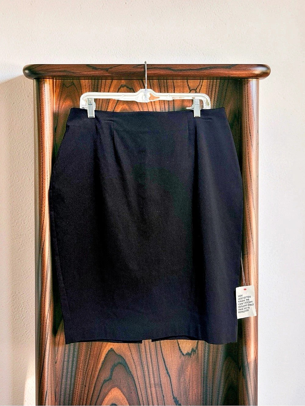 ASOS Design Tailored Knee Length Pencil Skirt Black US 12